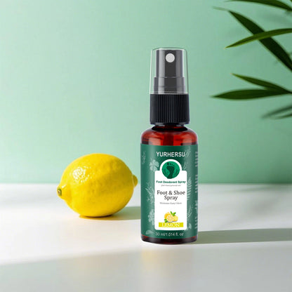 Lemon Fresh Foot Deodorant Spray - Kills Odor & Bacteria, Keeps Feet Dry, 24H Long Lasting, Natural Ingredients, for Men Women
