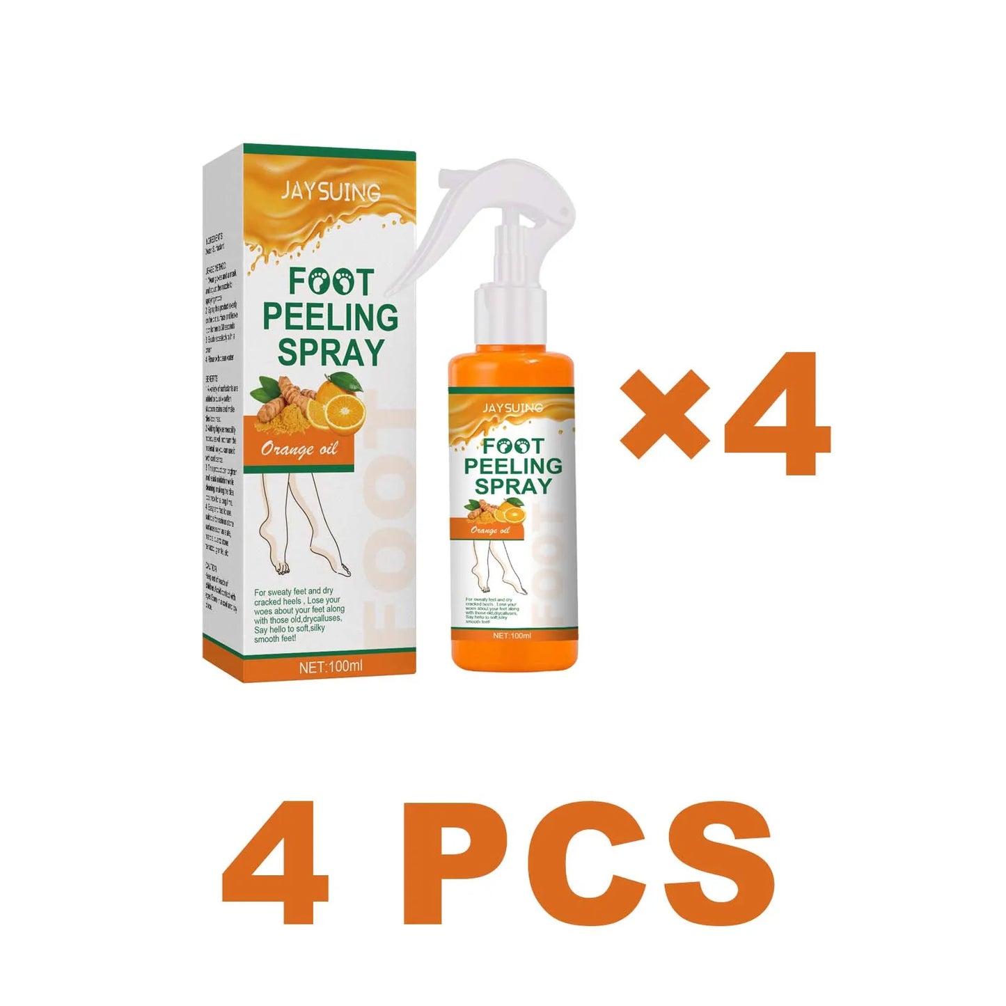 Jaysuing Exfoliating Foot Treatment Spray Remove Dead Skin Care Repair Skin Cracks Replenish Moisture Moisturize Soften Footcare