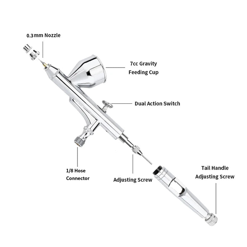 Travel Beauty Care Easy Use Salon Airbrush With Compressor Make Up Nail Art Design Spray Facial Kit For Women Gift