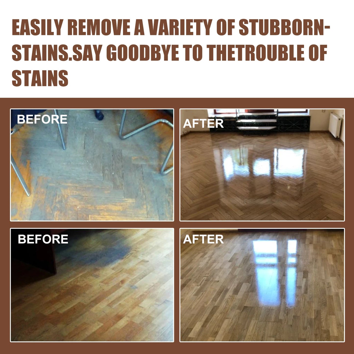 1/2/3 Set Floor Cleaner Wood floors, marble floors, powerful stain remover, brightening polishing cleaner
