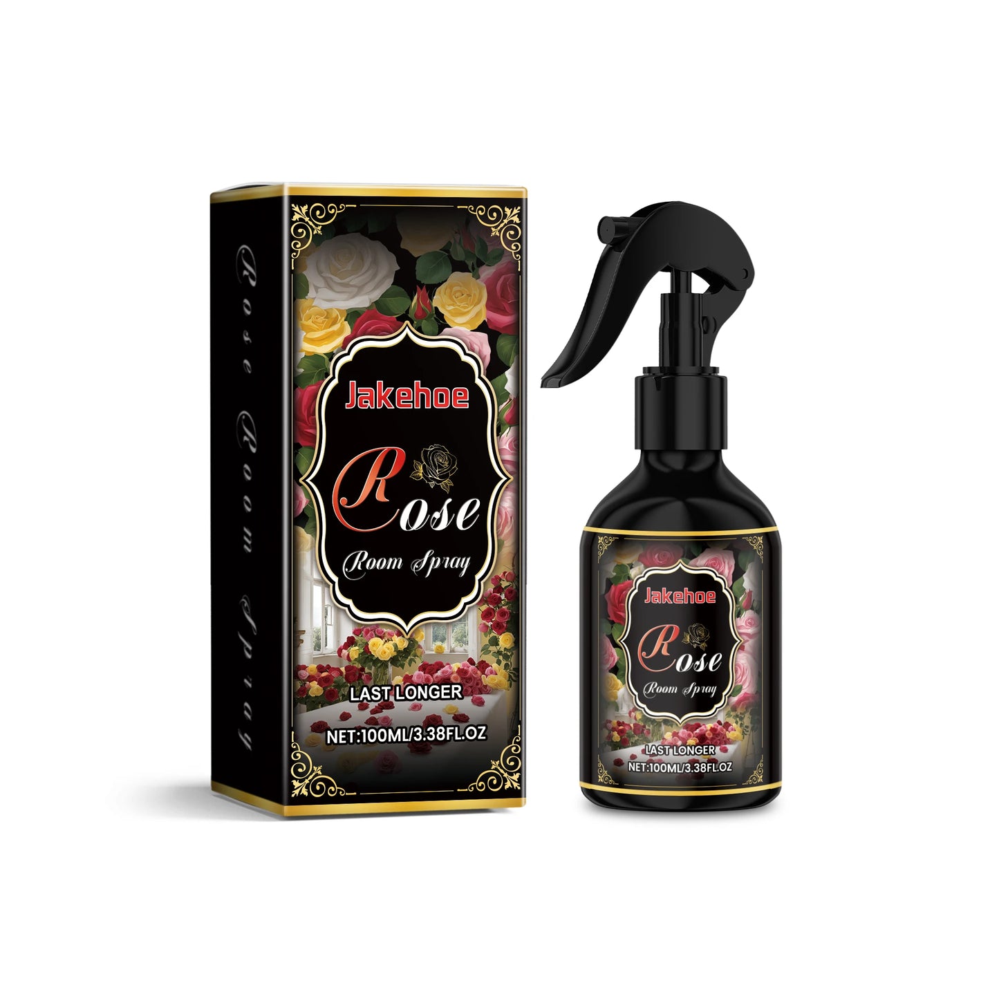 Rose Scented Room Spray 100ml Long Lasting Air Freshener for Bedroom Bathroom Office Instant Odor Eliminator Natural Fragrance