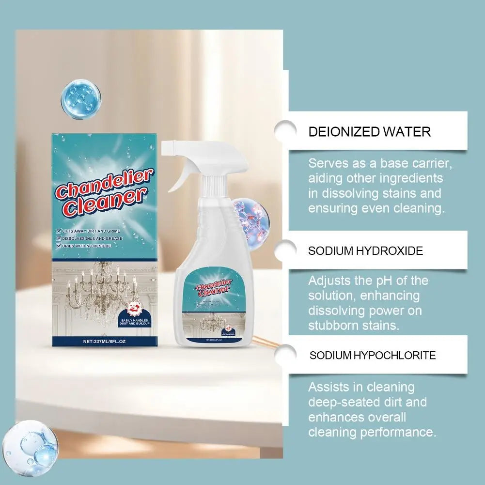 1pcs Strong Cleaning Power Spray Dust Remover Spray Chandelier No Wipe Crystals Cleaning Spray Cleaner Spray For Household