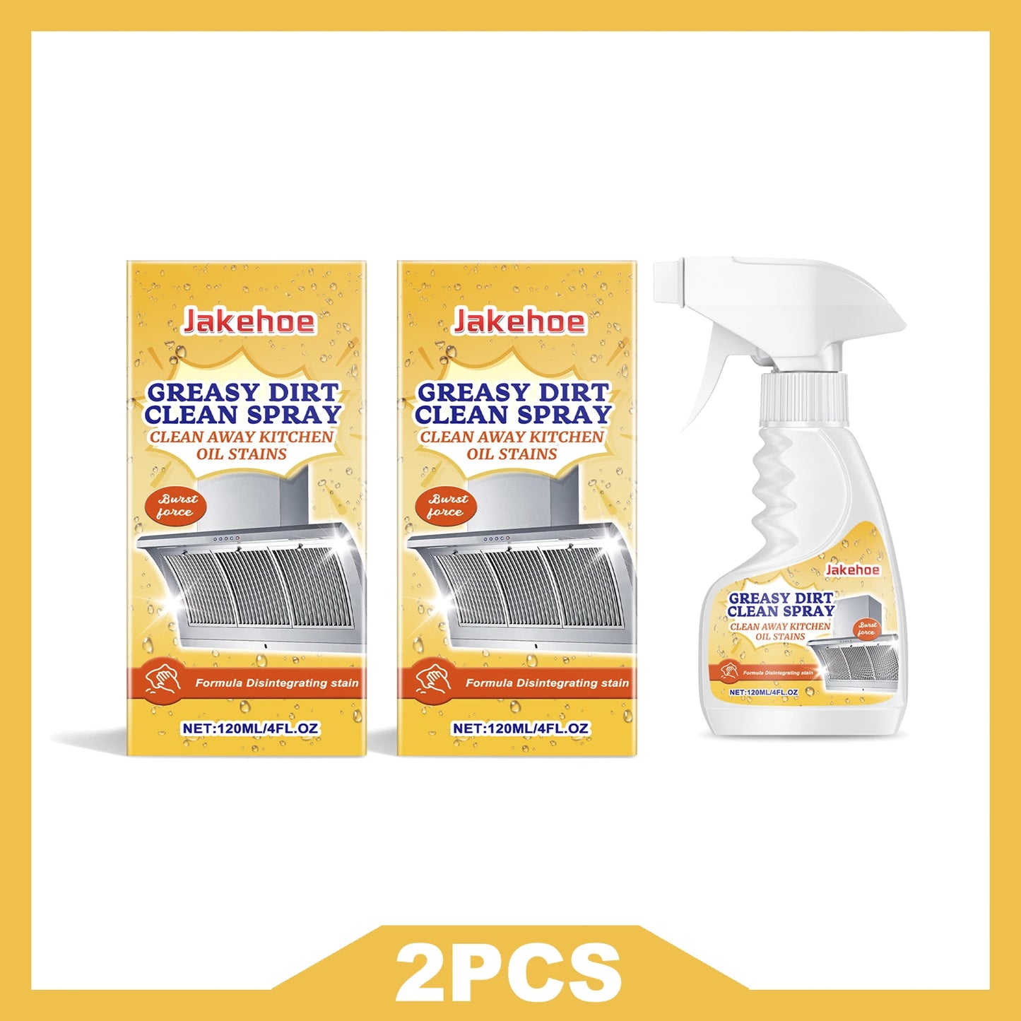 JAKEHOE Greasy Dirt Clean Spray Kitchen Powerful Remover Oil Multipurpose Dirt Degreaser Cleaning Agent Washing Home Use Cleaner