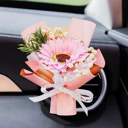 Dried Flower Car Air Freshener Car Air Outlet Aromatherapy For Girls Bouquet Auto Vent Clip Car Accessories Car Decoration