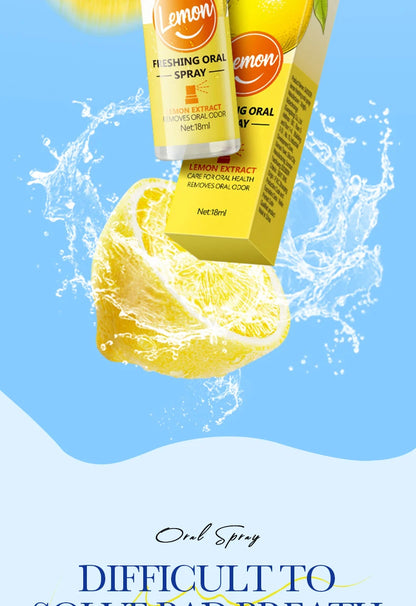 18ML Lemon Oral Fresh Mouth Spray Fresh Breath Eliminate Bad Breath Spray Deodorant Persistent Protable Fragrance No Alcohol