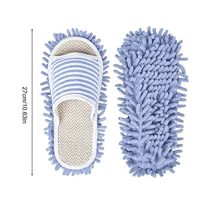 Labor-saving Washable Mop Slippers For Floor Cleaning Detachable Microfiber Slipper Dusting Mop Floor Dust Dirt Hair Cleaner