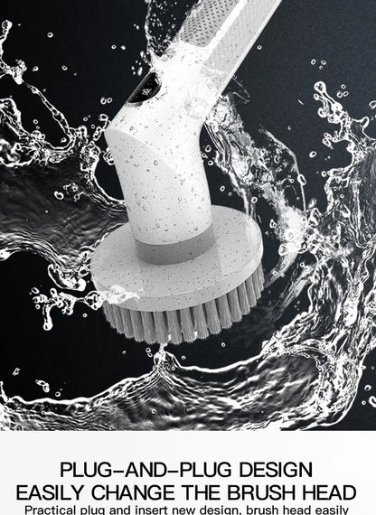 Kitchen Cleaning Tool USB 5 in 1 Cleaner Bathroom Bathtub Clean Brush Spin Scrubber Electric Cleaning Brush to Dishwashing Sink