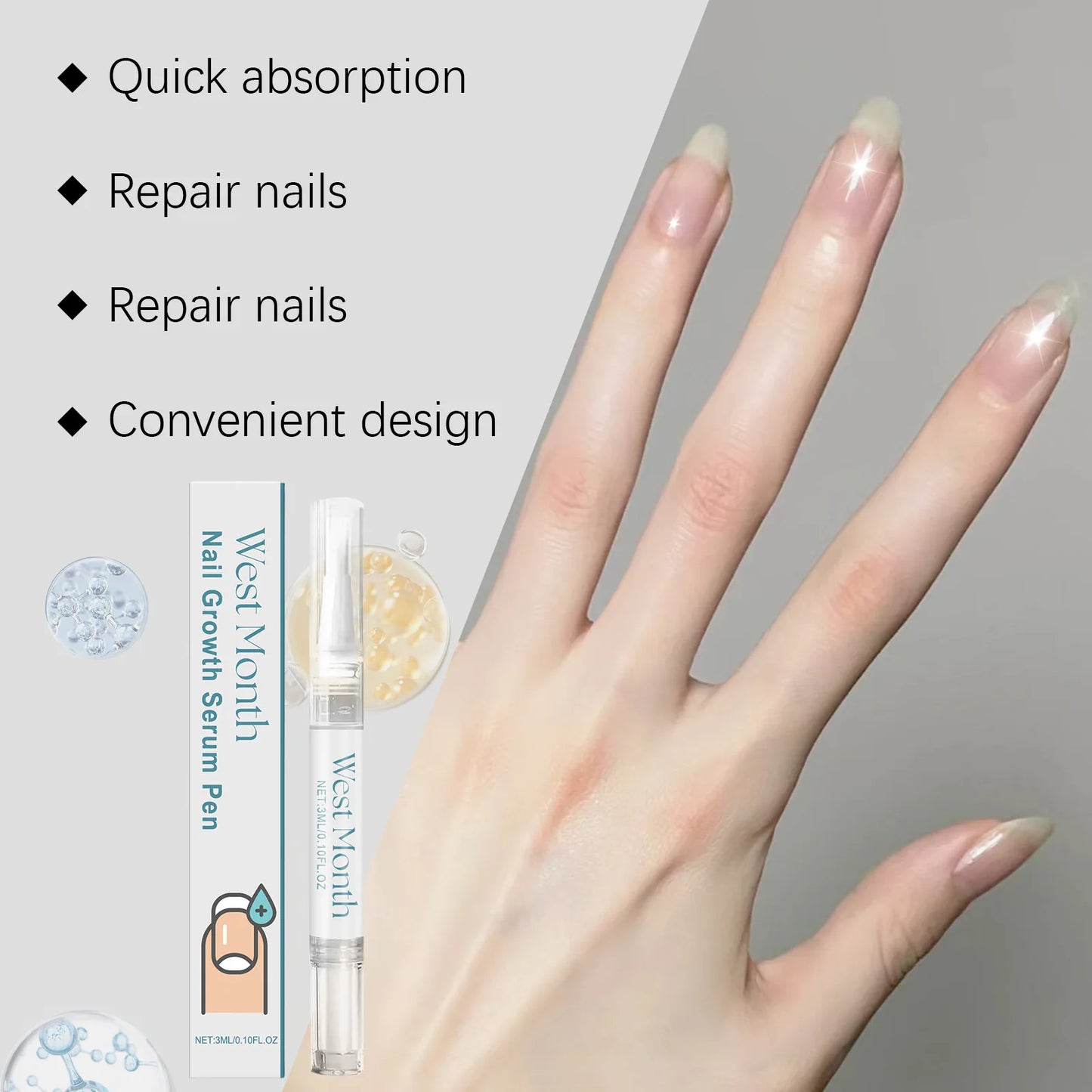 Nail Care Pen Deeply Nourishing Repairing Damaged Nails Surface Promote Nail Growth Reduce Dryness Strengthen Nail Cuticle Oil