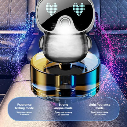 Smart Rechargeable Car Air Freshener,Automatic Aromatherapy Diffuser With Robotic Design,Auto-Spray&Ignition Sensing,Car Decor