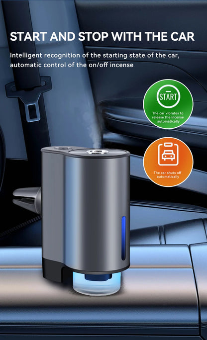 CAR Humidifier Essential Oil Diffuser Smart Car Air Aromatherapy Diffuser, Fragrance Car Air fresheners with Three Adjustable