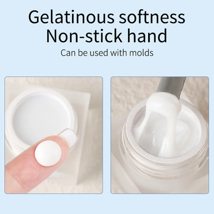 RSNAIL 5g Solid Carved Gel Nail Polish Non Stick Hand Molding Gel Soak Off UV/LED Nail Art Clear White 3D Scupting Extension Gel