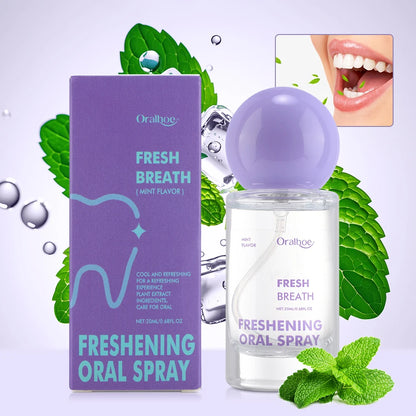 Fresh Oral Spray Mouth Freshener For Bad Breath Odor Remove Long-Lasting Fragrance Mint Flavor Fresh Breath Spray Oral Care