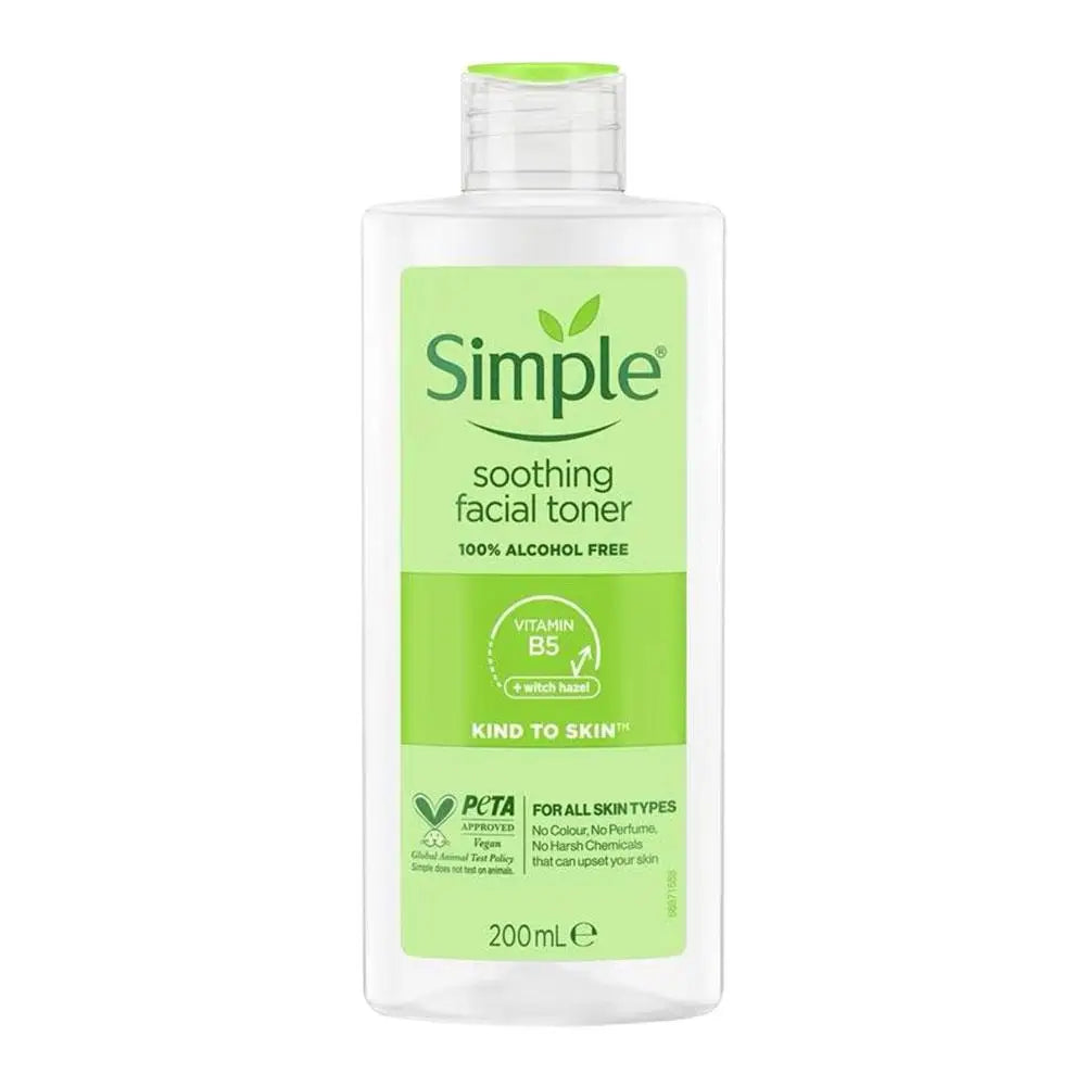 Simple Soothing Toner Long Lasting Moisturizing Gently Calms Soothes Balances Skin PH Softens Stratum Corneum