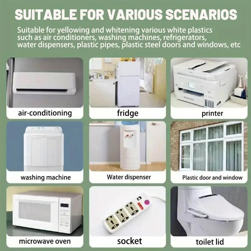 Plastic Refresh Spray Effective Whitening & Stain Removal Car Interior Cleaner Air Conditioning Deicer Screen Cleaning Solution