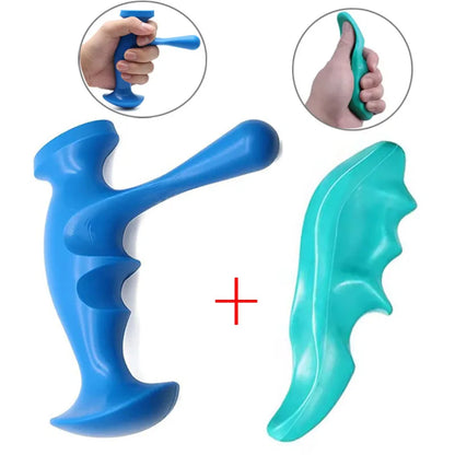 Portable Hand-Held T-Shaped And Thumb Massagers Press Trigger Points All Over The Body To Manually Relax Deep Muscle Tissue