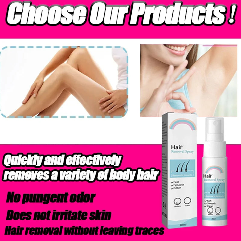Hair Removal Spray Painless Hair Care Products for Ladies Armpit Legs Arms Body Health Painless Hair Remover for Men Woman New