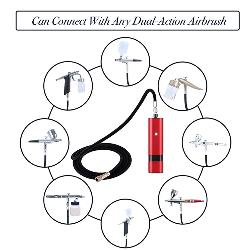 Travel Beauty Care Easy Use Salon Airbrush With Compressor Make Up Nail Art Design Spray Facial Kit For Women Gift