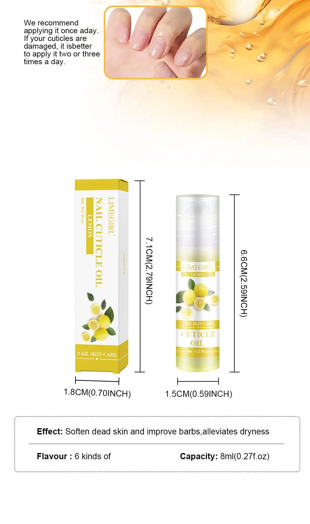 LIMEGIRL Nail Nourishment Oil Universal Plant Nutrition Soften Oil Cuticle Revitalizer Nourish For Nails Treatment Manicure Care