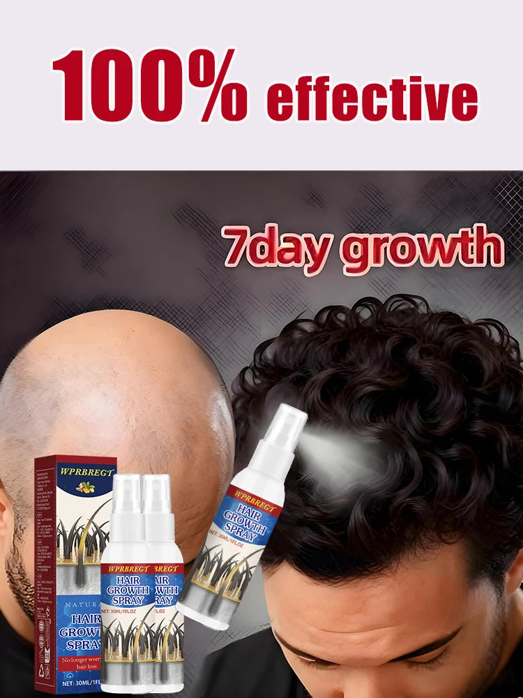 VideoHair-Spray de croissance des cheveux pour hommes et femmes, traitement anti-chute de cheveux, huile d'essence