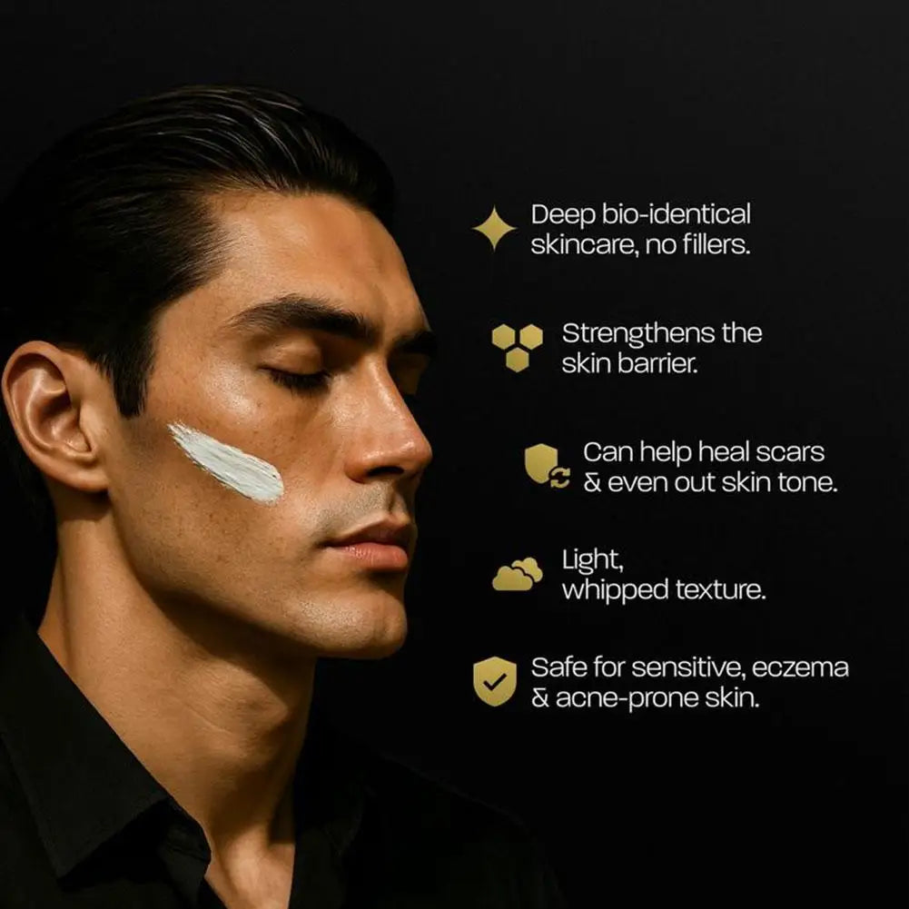 Based Cow Tallow Face Cream Fragrance Free & Additive Free Whipped Cloud Like Texture Soothes Eczema & Post Shave Irritation