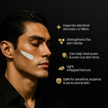 Based Cow Tallow Face Cream Fragrance Free & Additive Free Whipped Cloud Like Texture Soothes Eczema & Post Shave Irritation