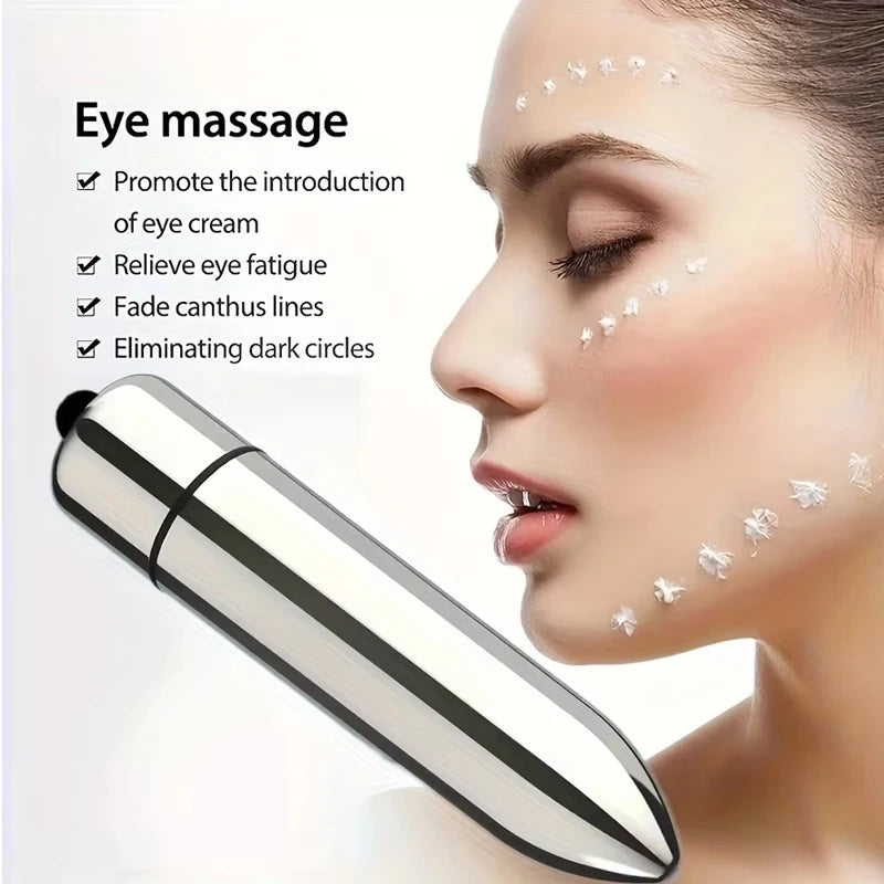 Facial And Eye Massage Promotes Lotion Absorption Portable Vibrating Massager Home And Travel Beauty Tool