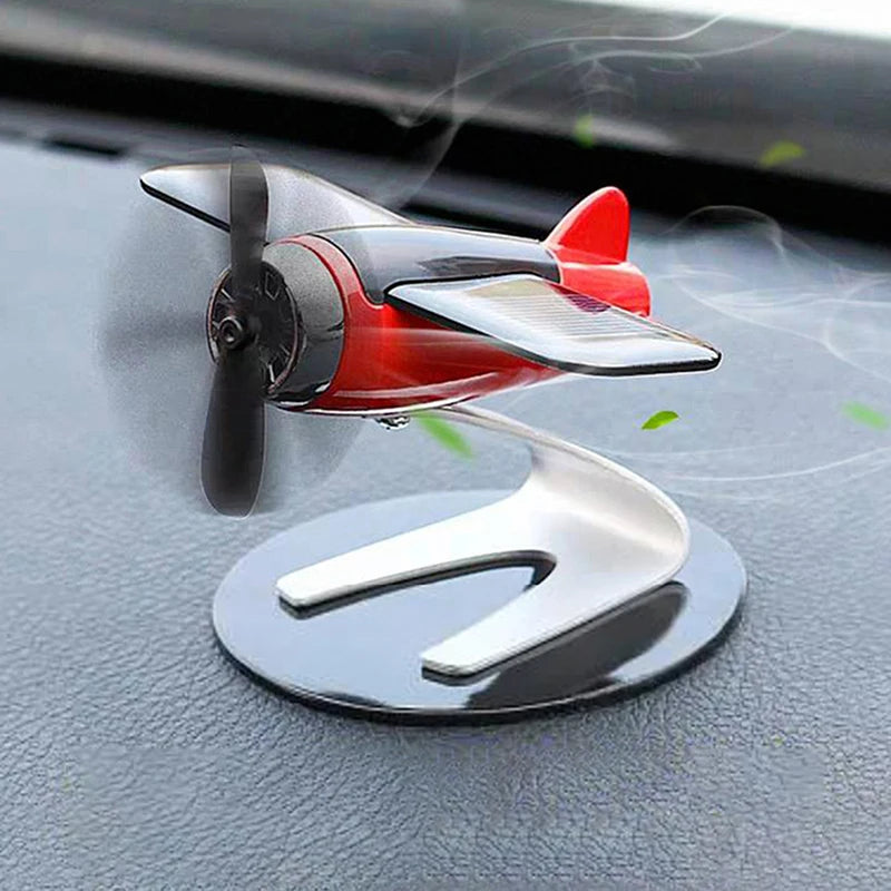 Car Air Freshener Solar Airplane Model Center Console Decoration Auto Fragrance Air Fresheners