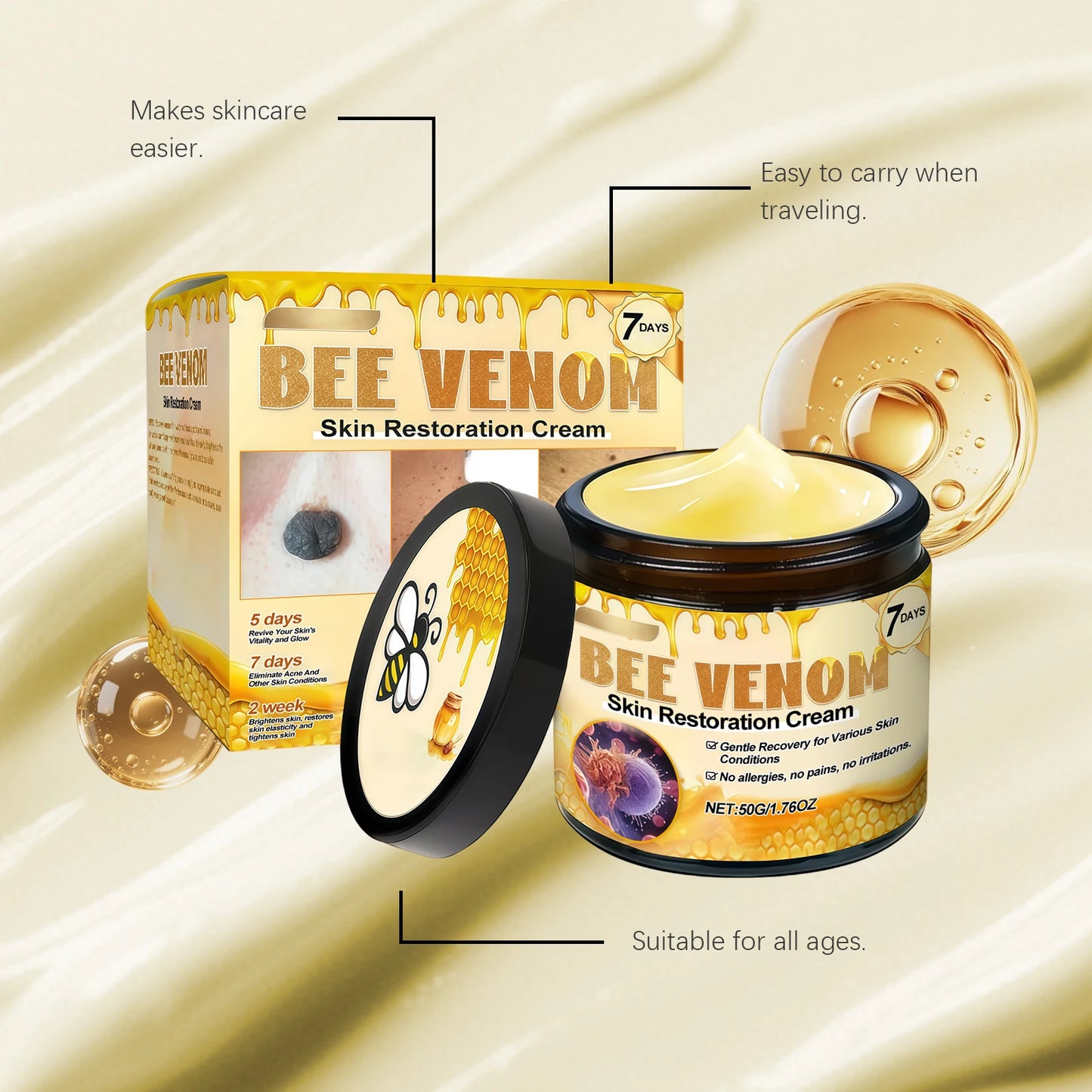 Moisturizing cream: a body cream that gently massages, nourishes and softens the body skin, and provides cleansing and skincare