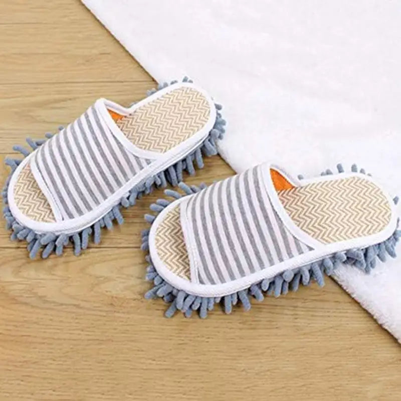 Labor-saving Washable Mop Slippers For Floor Cleaning Detachable Microfiber Slipper Dusting Mop Floor Dust Dirt Hair Cleaner