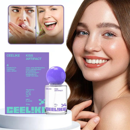 Probiotic Oral Spray 20ml Mild Long-Lasting Mist No Alcohol Travel-Sized Oral Care Freshener Oral Probiotic Freshener for Travel