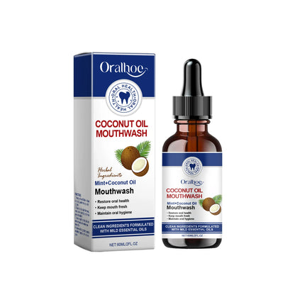 Oralhoe Coconut Oil Mouthwash Teeth Whitening Cleansing Refreshing Gums Fresher Oral Bad Breath Home Business Mouth Health Care
