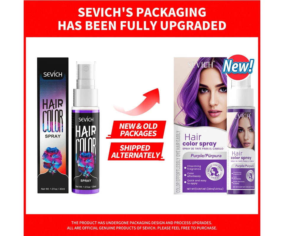 New Hair Color Spray Temporary Diy Hair Dye Spray Halloween Party Costume Instant Hair Styling Spray Disposable Hair Tools 30ml