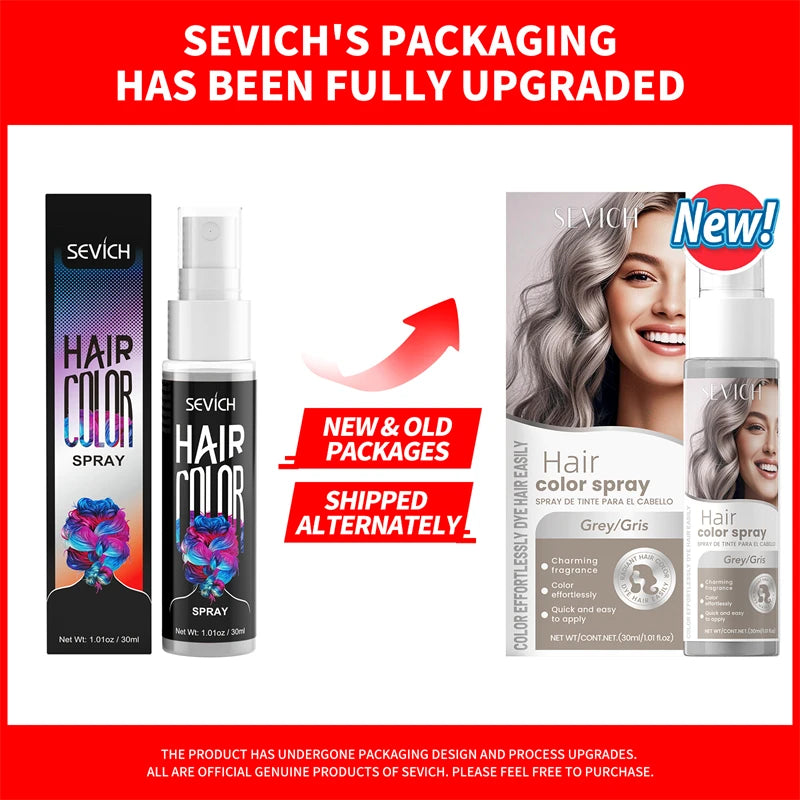 New Hair Color Spray Temporary Diy Hair Dye Spray Halloween Party Costume Instant Hair Styling Spray Disposable Hair Tools 30ml