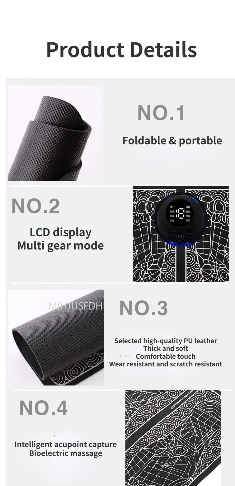 Foot Massage Mat Massager Feet Ems Calf Electric Tool Device Blood Circulation Spa Exerciser Insoles Myostimulator Machine Detox