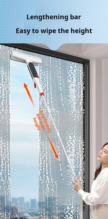 Household Multifunctional Window Cleaner Glass Spray Mop Glass Wiper With Silicone Scraper Floor Cleaning Mop Window Washer