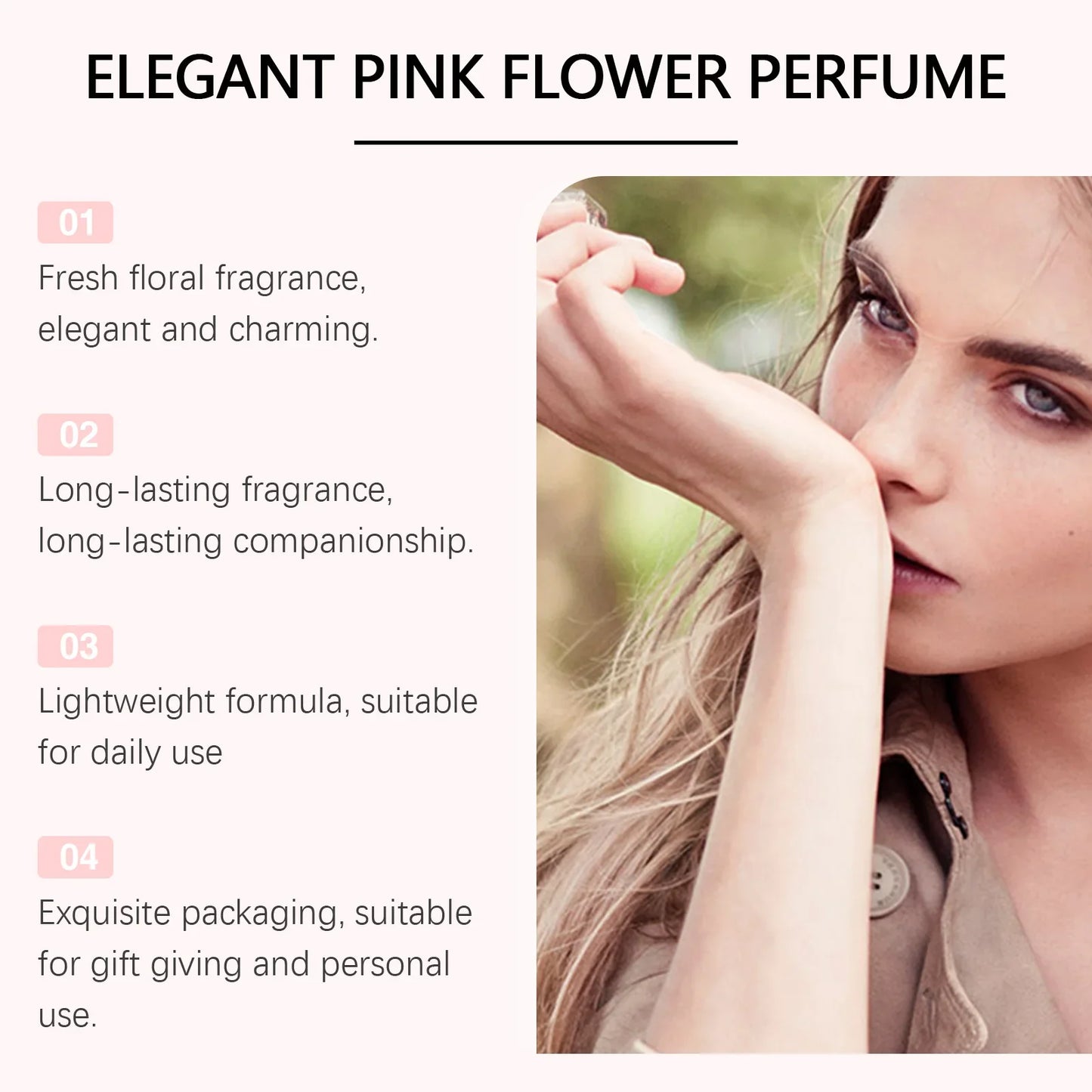 Fragrant Perfume for Women Aroma Floral Scent Odor Remover Attraction Perfume Lighted Fragrance Portable Body Perfume for Dating