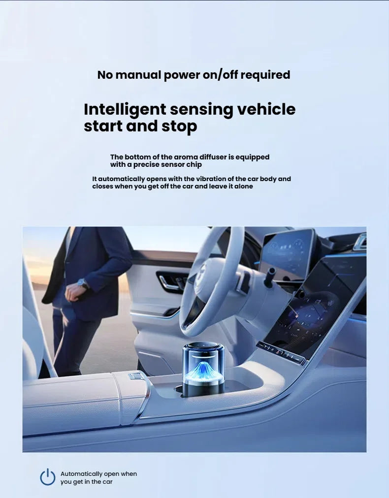2025 Model Smart Car Air Freshener - Premium Automotive Fragrance Device with Cloud-View Atomization, Filling the Car with Fragr