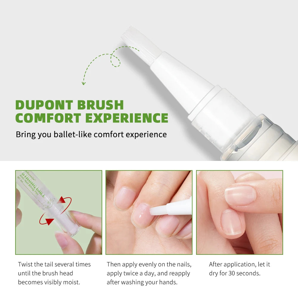 Lakerain Anti-Nail Biting Pen Strong Bitter Protect Nails Apply Quickly Safe Ingredients Natural Moisturizing Nail Pen Care Tool