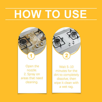 100ml Heavy Oil Cleaner Kitchen Oil Stain Powerful Degreaser Oil Stains Remover Cleaning Grills Oven Home Cooktop Cleaning Spray