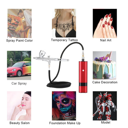 Travel Beauty Care Easy Use Salon Airbrush With Compressor Make Up Nail Art Design Spray Facial Kit For Women Gift