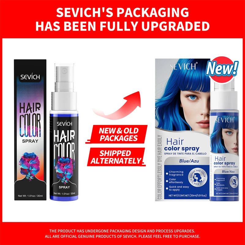 New Hair Color Spray Temporary Diy Hair Dye Spray Halloween Party Costume Instant Hair Styling Spray Disposable Hair Tools 30ml