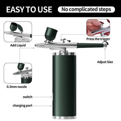 Nail Spray Gun Professional Nail Art Airbrush Gun Spray Painting Tool for Nail Art