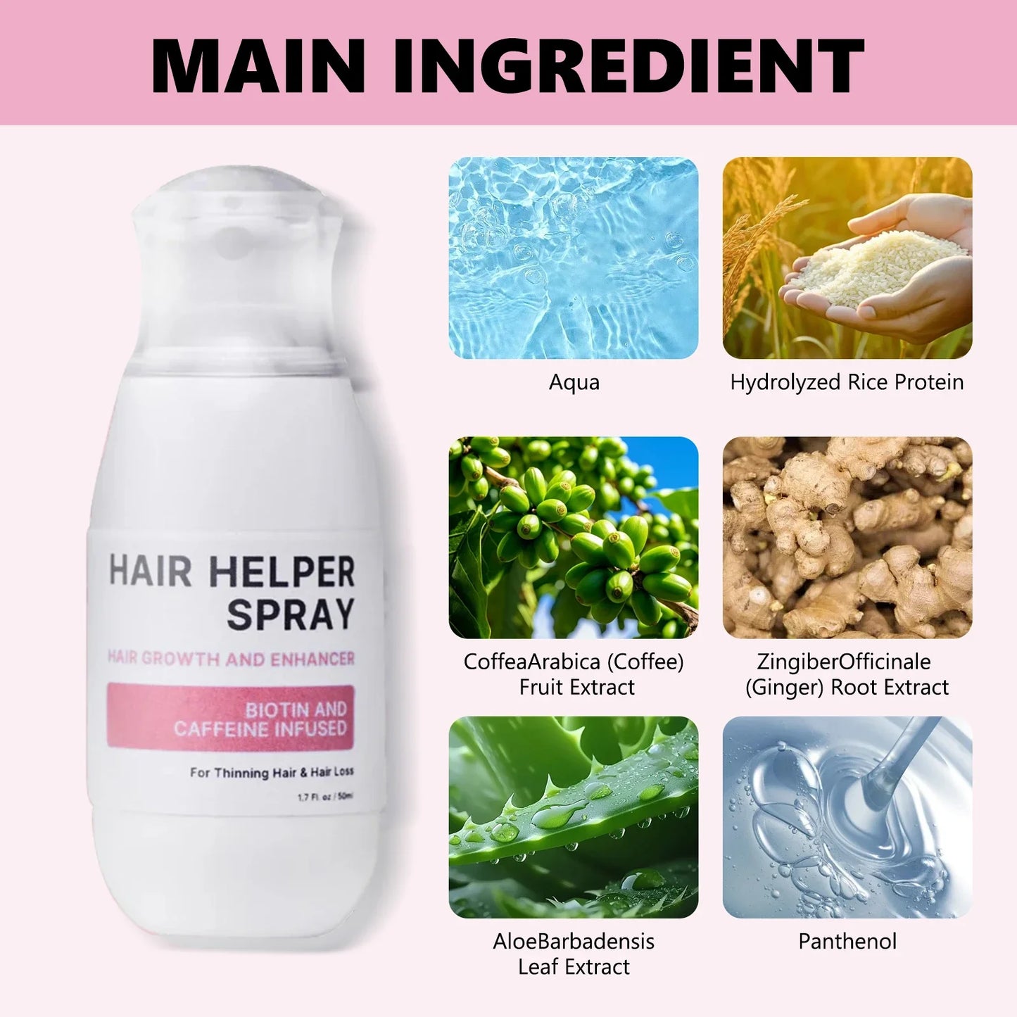 Hair Care Spray Nourishes Hair Scalp Moisturizes And Softens Hair, Repair Damage Strengthen Hair Follicles Reducing Hair Loss