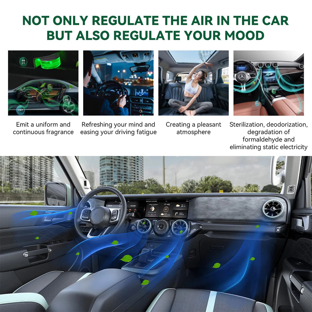 Unvernisal Car Air Freshener System Air Fragrance Negative Ion Ionizer Car Air Vent Outlet Odor Car Air Freshener Modification