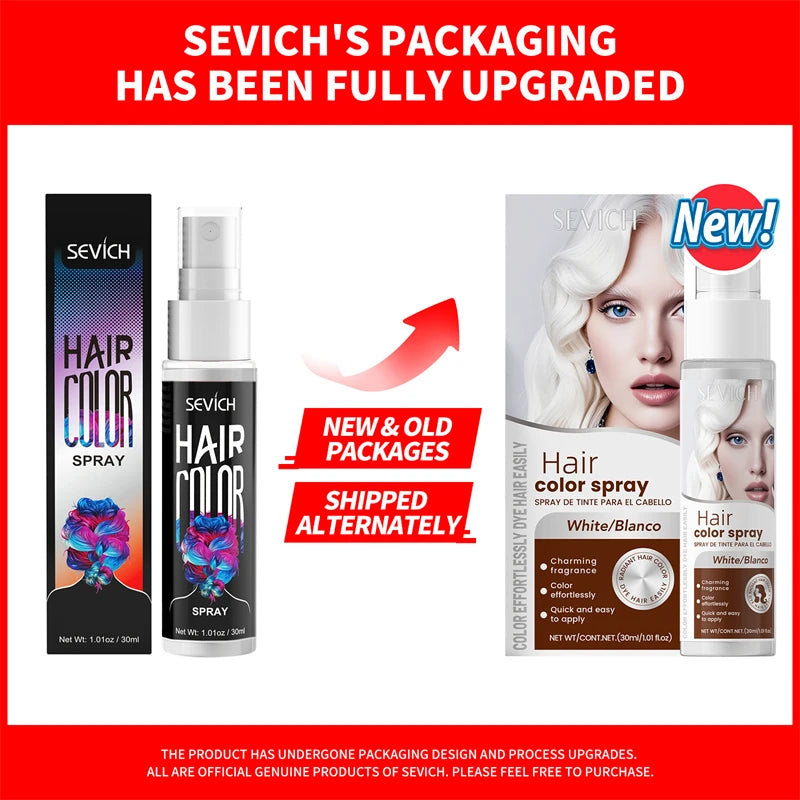 New Hair Color Spray Temporary Diy Hair Dye Spray Halloween Party Costume Instant Hair Styling Spray Disposable Hair Tools 30ml
