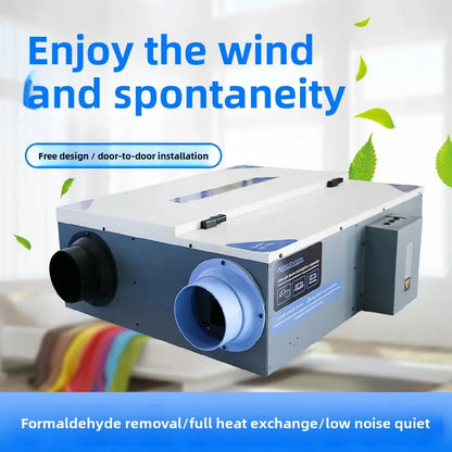Fresh Air Ventilator, Fresh Air System Commercial Household Silent Two-way Flow Whole House Indoor Ducted Air Supply And Exh