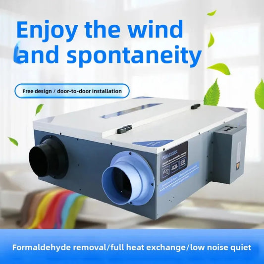 Fresh Air Ventilator, Fresh Air System Commercial Household Silent Two-way Flow Whole House Indoor Ducted Air Supply And Exh