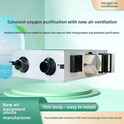 Fresh Air Ventilator, Fresh Air System Commercial Household Silent Two-way Flow Whole House Indoor Ducted Air Supply And Exh