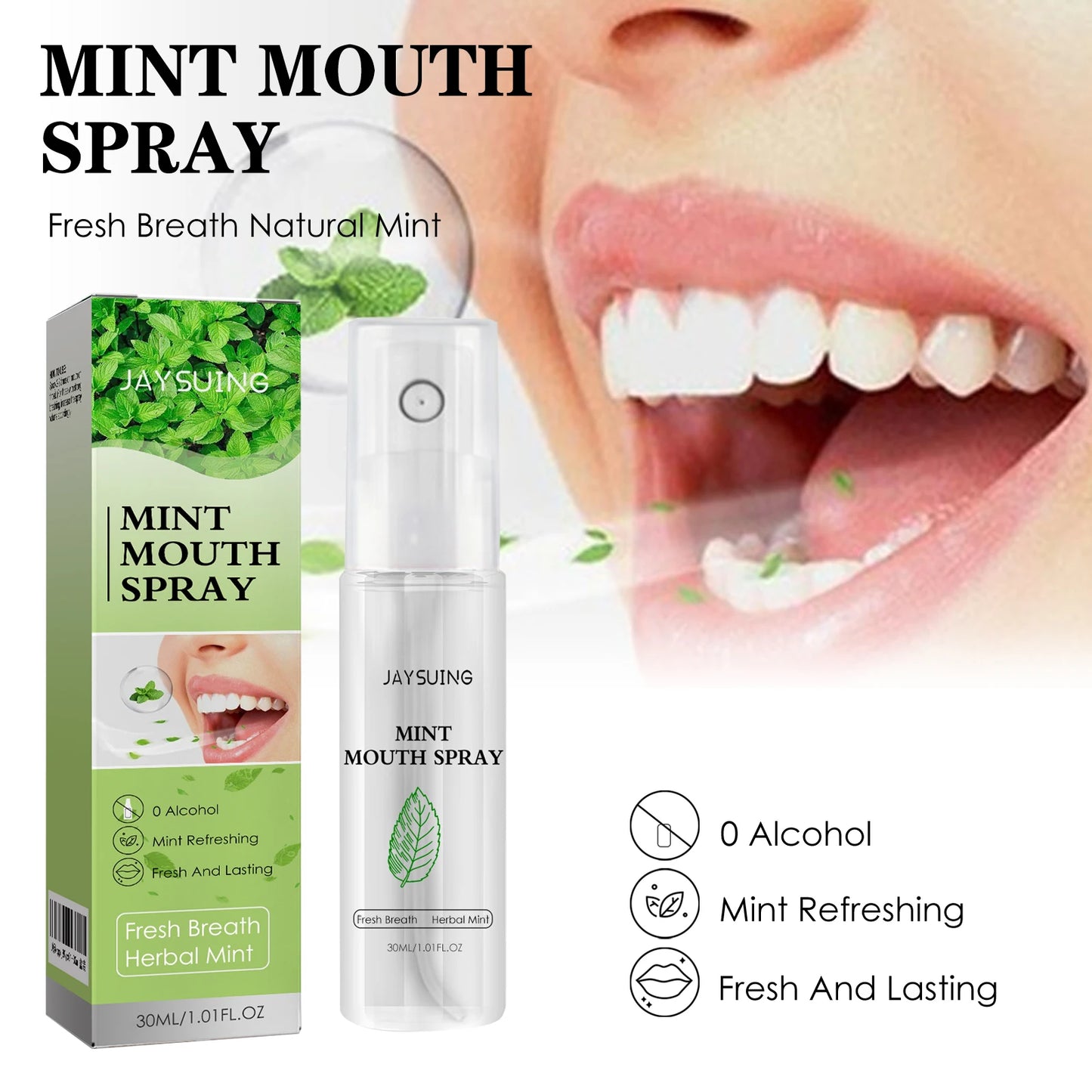 Mouth Freshener Spray Oral Spray Remove Bad Breath Long Lasting Mint Portable Breath Freshener Refreshing Oral Care Products