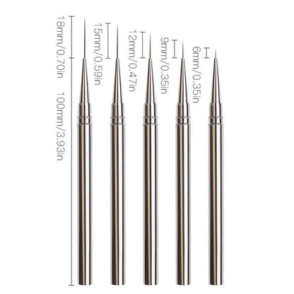Nails Art Liner Brushes Striping Drawing Elongated Lines Painting 6/9/12/15/18mm Nail Professional Manicure Tool ZJS02